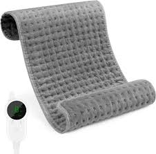 Imported Electric Heating Pad - Large 12 x 24 inches for Muscular Pain - Grey